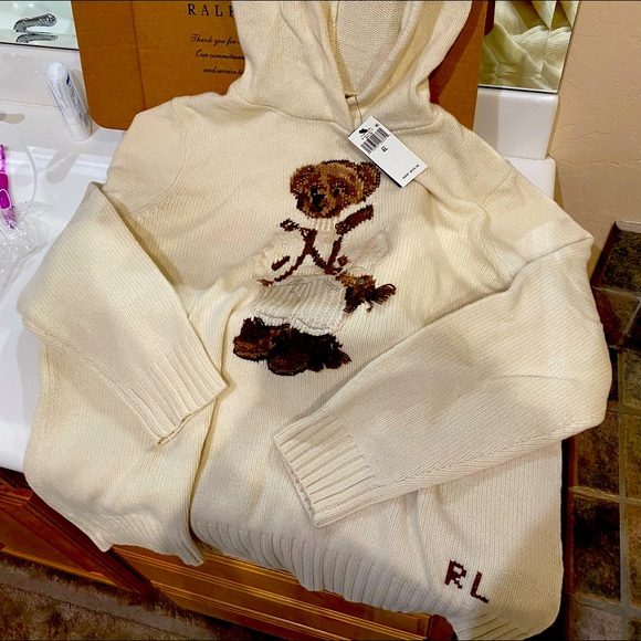 Ralph Lauren | Sweaters | Ralph Lauren Shearling Polo Bear Hooded Sweater  Size Xl Never Worn | Poshmark